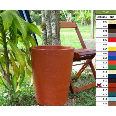 Kit 2 Vaso Planta 50x40 Redondo Cônico Polietileno - TERRACOTA 016