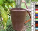 Ver imagem 1 de Kit 2 Vaso Planta 50x40 Redondo Cônico Polietileno - FERRUGEM 017