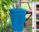 Ver imagem 1 de Kit 2 Vaso Planta 50x40 Redondo Cônico Polietileno - AZUL TURQUESA 018