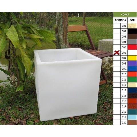 Vaso Planta 50x50 Quadrado Polietileno - BRANCO 006