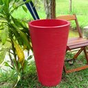 Ver imagem 2 de Kit 2 Vaso Planta 75x50 Redondo Cônico Polietileno - VERMELHO PAU BRASIL 005