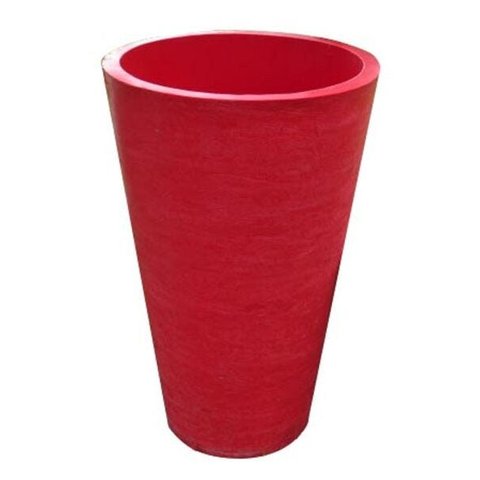 Kit 2 Vaso Planta 75x50 Redondo Cônico Polietileno - VERMELHO PAU BRASIL 005