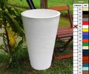 Ver imagem 2 de Kit 2 Vaso Planta 75x50 Redondo Cônico Polietileno - BRANCO 006