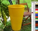 Ver imagem 2 de Kit 2 Vaso Planta 75x50 Redondo Cônico Polietileno - AMARELO GIRASSOL 007