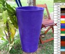 Ver imagem 2 de Kit 2 Vaso Planta 75x50 Redondo Cônico Polietileno - LILAS VIOLETA 008