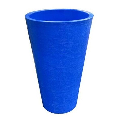 Kit 2 Vaso Planta 75x50 Redondo Cônico Polietileno - AZUL ARARA 009