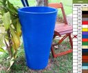 Ver imagem 2 de Kit 2 Vaso Planta 75x50 Redondo Cônico Polietileno - AZUL ARARA 009