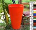 Ver imagem 2 de Kit 2 Vaso Planta 75x50 Redondo Cônico Polietileno - LARANJA SUNSET 010