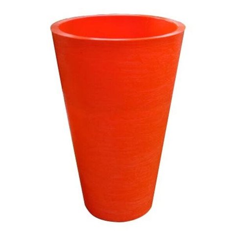 Kit 2 Vaso Planta 75x50 Redondo Cônico Polietileno - LARANJA SUNSET 010