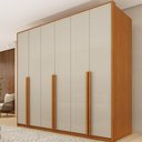 Ver imagem 1 de Guarda-Roupa Casal com 6 Portas e 6 Gavetas 201cm Multimóveis CR35494 Cinamomo/Off White