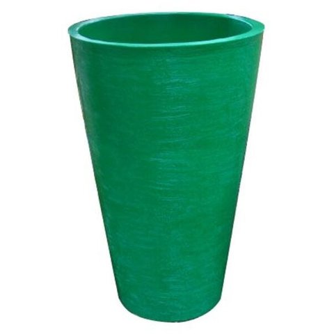 Kit 2 Vaso Planta 75x50 Redondo Cônico Polietileno - VERDE BANDEIRA 011