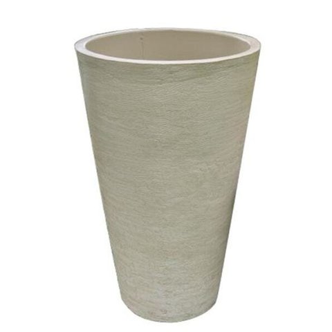 Kit 2 Vaso Planta 75x50 Redondo Cônico Polietileno - BEGE CASTANHA 012