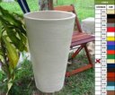Ver imagem 2 de Kit 2 Vaso Planta 75x50 Redondo Cônico Polietileno - BEGE CASTANHA 012