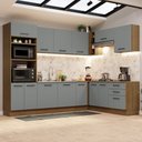 Ver imagem 2 de Armário de Cozinha Completa de Canto 479cm Rustic Cinza Agata Madesa 01