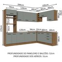 Ver imagem 4 de Armário de Cozinha Completa de Canto 479cm Rustic Cinza Agata Madesa 01