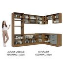 Ver imagem 6 de Armário de Cozinha Completa de Canto 479cm Rustic Cinza Agata Madesa 01