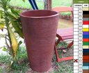 Ver imagem 2 de Kit 2 Vaso Planta 75x50 Redondo Cônico Polietileno - FERRUGEM 017