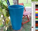 Ver imagem 2 de Kit 2 Vaso Planta 75x50 Redondo Cônico Polietileno - AZUL TURQUESA 018