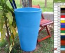 Ver imagem 2 de Kit 2 Vaso Planta 75x50 Redondo Cônico Polietileno - AZUL BEBE 019