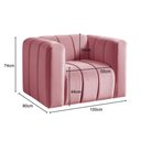 Ver imagem 2 de Poltrona Mona Cor Suede Rosa