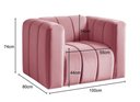 Ver imagem 2 de Poltrona Mona Cor Suede Rosa