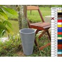 Ver imagem 2 de Vaso Planta 35x25 Redondo Cônico Cachepot Polietileno - CINZA CIMENTO 004