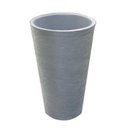 Ver imagem 1 de Vaso Planta 35x25 Redondo Cônico Cachepot Polietileno - CINZA CIMENTO 004