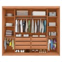 Ver imagem 4 de Guarda Roupa Casal Roma 2 Portas 6 Gavetas Marrom Caemmun
