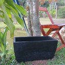 Ver imagem 2 de Kit 2 Vaso Planta 50x25 Jardineira Floreira Polietileno - PRETO 002