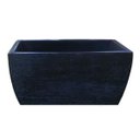 Ver imagem 1 de Kit 2 Vaso Planta 50x25 Jardineira Floreira Polietileno - PRETO 002