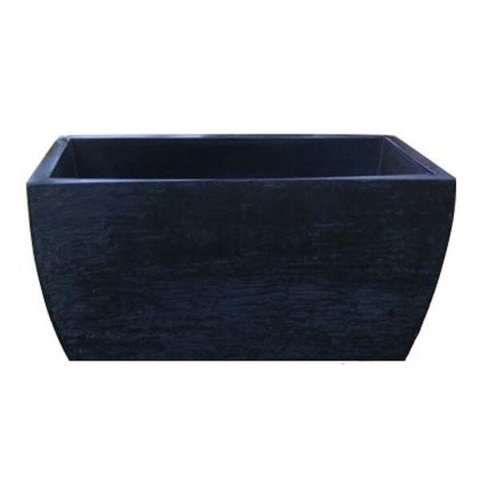 Kit 2 Vaso Planta 50x25 Jardineira Floreira Polietileno - PRETO 002