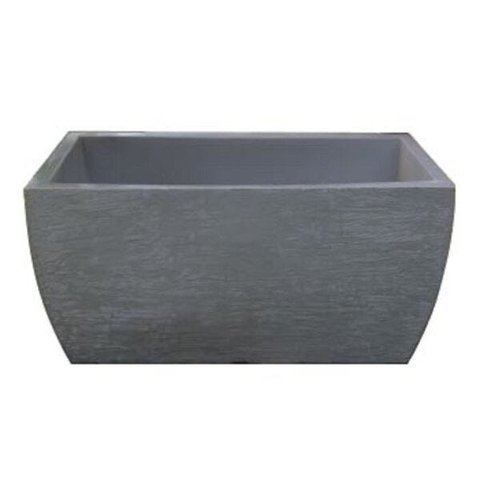 Kit 2 Vaso Planta 50x25 Jardineira Floreira Polietileno - CINZA CIMENTO 004