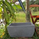 Ver imagem 2 de Kit 2 Vaso Planta 50x25 Jardineira Floreira Polietileno - CINZA CIMENTO 004