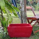 Ver imagem 2 de Kit 2 Vaso Planta 50x25 Jardineira Floreira Polietileno - VERMELHO PAU BRASIL 005
