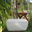 Ver imagem 2 de Kit 2 Vaso Planta 50x25 Jardineira Floreira Polietileno - BRANCO 006
