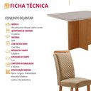 Ver imagem 7 de Mesa Jantar Olimpia 4 Lugares MDF Vidro Cadeiras Lorena Off White Moderna