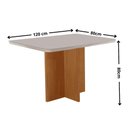 Ver imagem 4 de Mesa Jantar Olimpia 4 Lugares MDF Vidro Cadeiras Lorena Off White Moderna