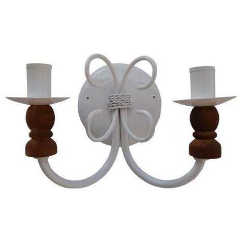 Luminária Arandela para Parede de Quarto de Casal para Iluminação - Branco & Verniz