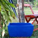 Ver imagem 2 de Kit 2 Vaso Planta 50x25 Jardineira Floreira Polietileno - AZUL ARARA 009