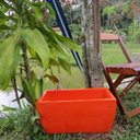 Ver imagem 2 de Kit 2 Vaso Planta 50x25 Jardineira Floreira Polietileno - LARANJA SUNSET 010