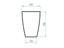Ver imagem 3 de Kit Vaso Planta + Prato 60x40 Moderno Trapézio Polietileno - AZUL ESCURO 013