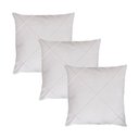 Ver imagem 1 de Kit 3 Capas para Almofada Drapeada Veludo Quadrada Várias Cores Cor:branco