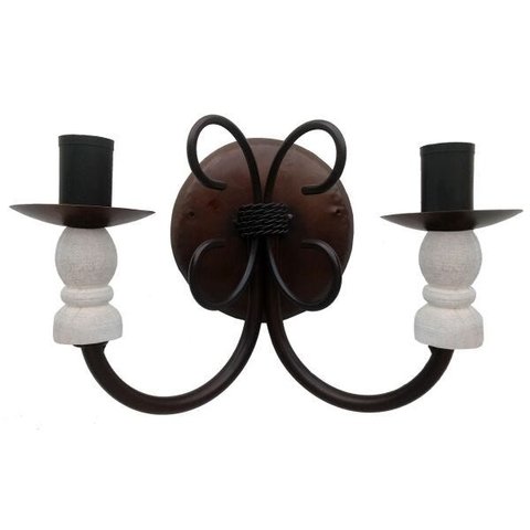 Luminária Arandela para Parede de Quarto de Casal para Iluminação - Verniz & Branco