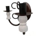 Ver imagem 3 de Luminária Arandela para Parede de Quarto de Casal para Iluminação - Verniz & Branco