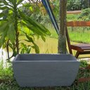 Ver imagem 3 de Vaso Planta 65x30 Jardineira Floreira Polietileno - CINZA CIMENTO 004