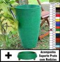 Ver imagem 1 de Kit Vaso Planta + Prato Rodízio 65x40 Oval Moderno Polietileno - Verde Bandeira 011