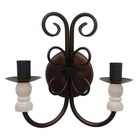 Arandela Moderna para Quarto Retro Iluminação de Área Interna - Verniz & Branco