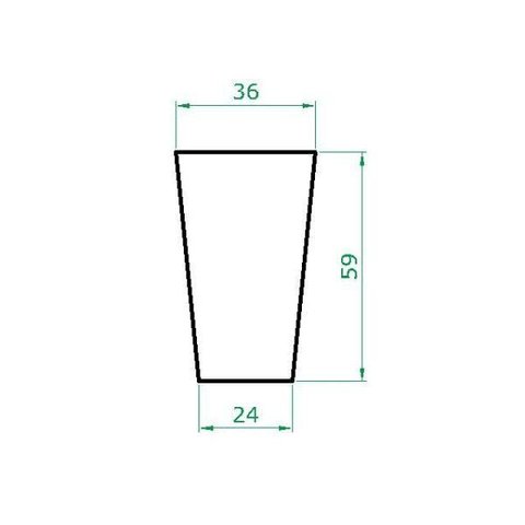 Kit Vaso Planta + Prato 60x40 Trapézio Rústico Polietileno - PRETO 002