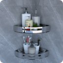 Ver imagem 3 de Kit 2 Suportes Porta Shampoo Para Banheiro De Canto Inox