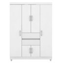 Ver imagem 5 de Guarda Roupa Casal Flex 6 Portas 2 Gavetas Ecom II D02 Branco/Rosa/Branco - Mpozenato